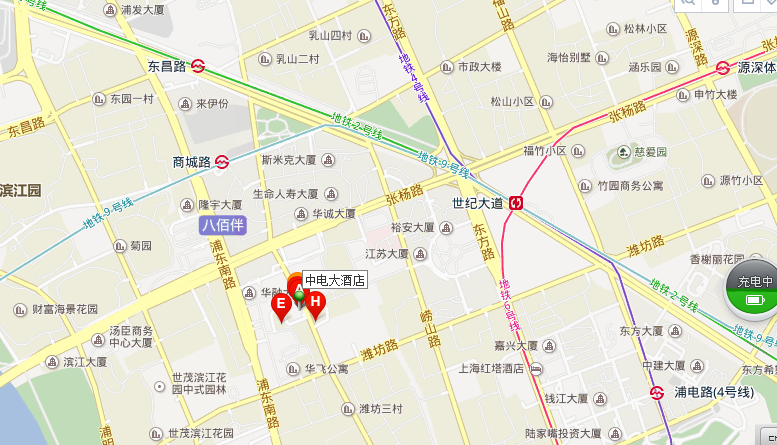 上海中電大酒店地圖